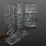 Visualizer displaying the multi-story interior space of a commercial building project in Alexandria.