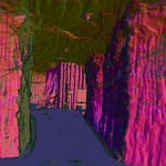 Top-down point cloud view of the irregular cellar layout used by the design team.